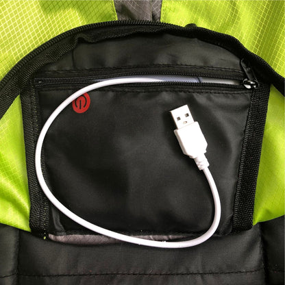 🚴 15L LED Warning Light Backpack – Wireless Handlebar Remote, 5 Signal Modes & Reflective Strips