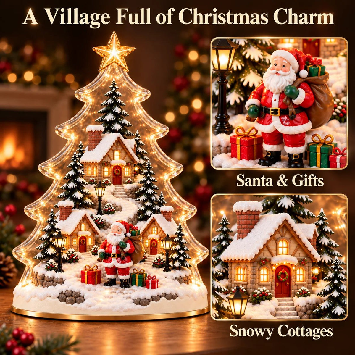🎄 Christmas Within a Tree ✨ A Glowing Little World of Holiday Magic
