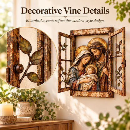 ✝️🪟 Bethlehem Window™ | Holy Family Christmas Wall Decor