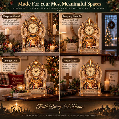 🌟 The First Christmas, Frozen in Time | Lighted Nativity Clock
