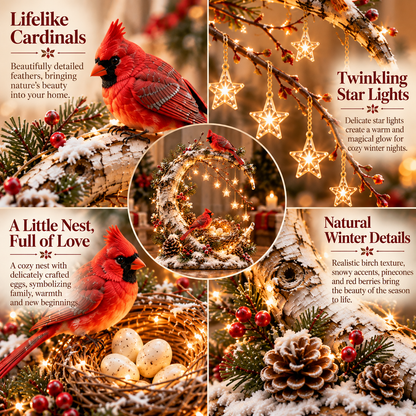 🌙🐦 Cardinal Moonlight Haven™ | Lighted Crescent Moon Decor
