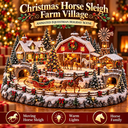 ✨🐮 Lighted Highland Cow Farm Village — Holiday Decor with Warm Lighting