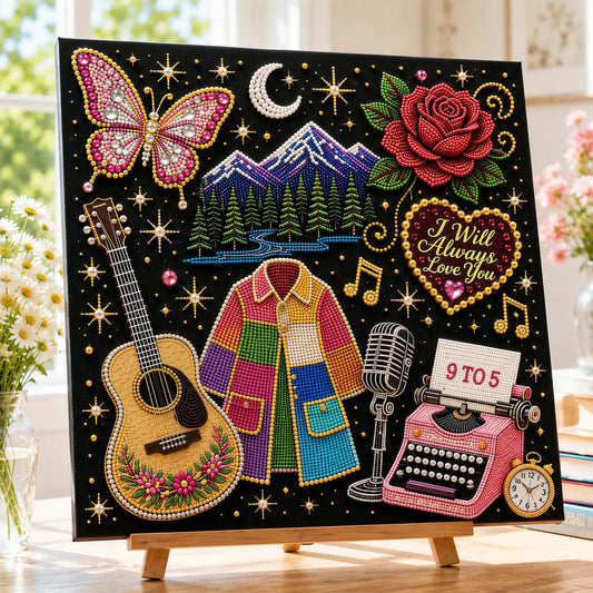 💎🎶 Dolly Tribute 3D Pearl Art – Country Music DIY Craft Kit