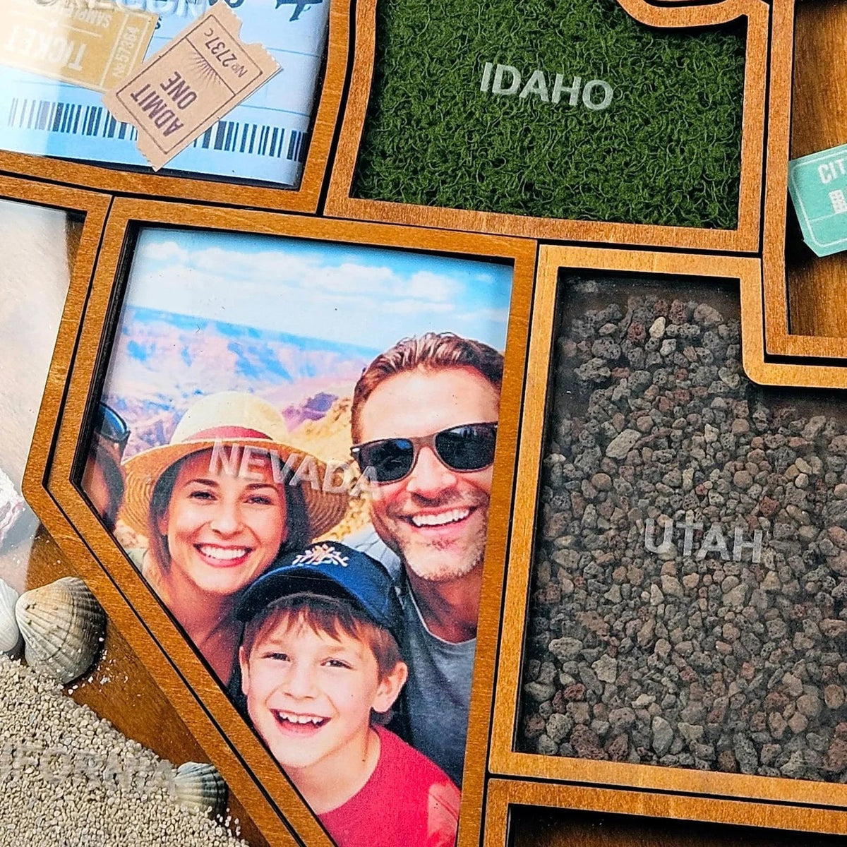 🎁 Personalized USA Travel Memory Map – Collect & Display Your Travel Keepsakes