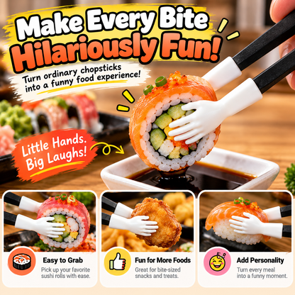 😂🥢 Tiny Hand Sushi Grabbers™ | Funny Mini Chopsticks for Sushi Lovers