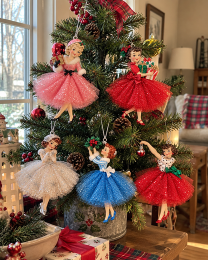 Vintage Christmas Lady Ornaments – 1950s-Inspired Holiday Charm 🎄
