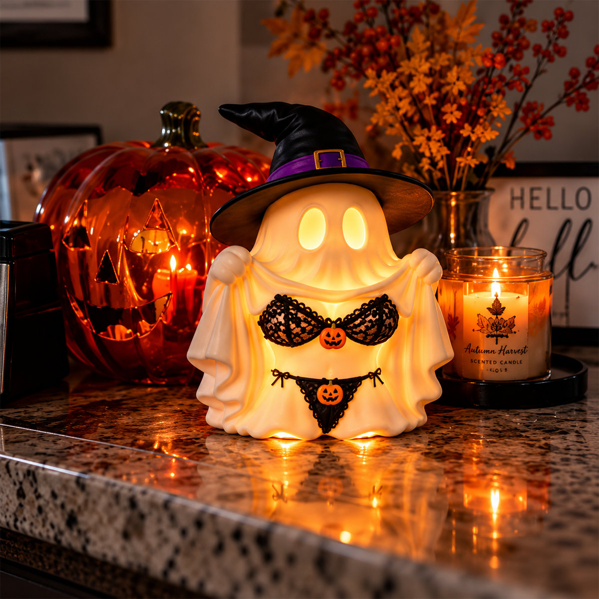 👻🎃 Boo & Mischief™ | Cheeky Ghost Halloween Decor