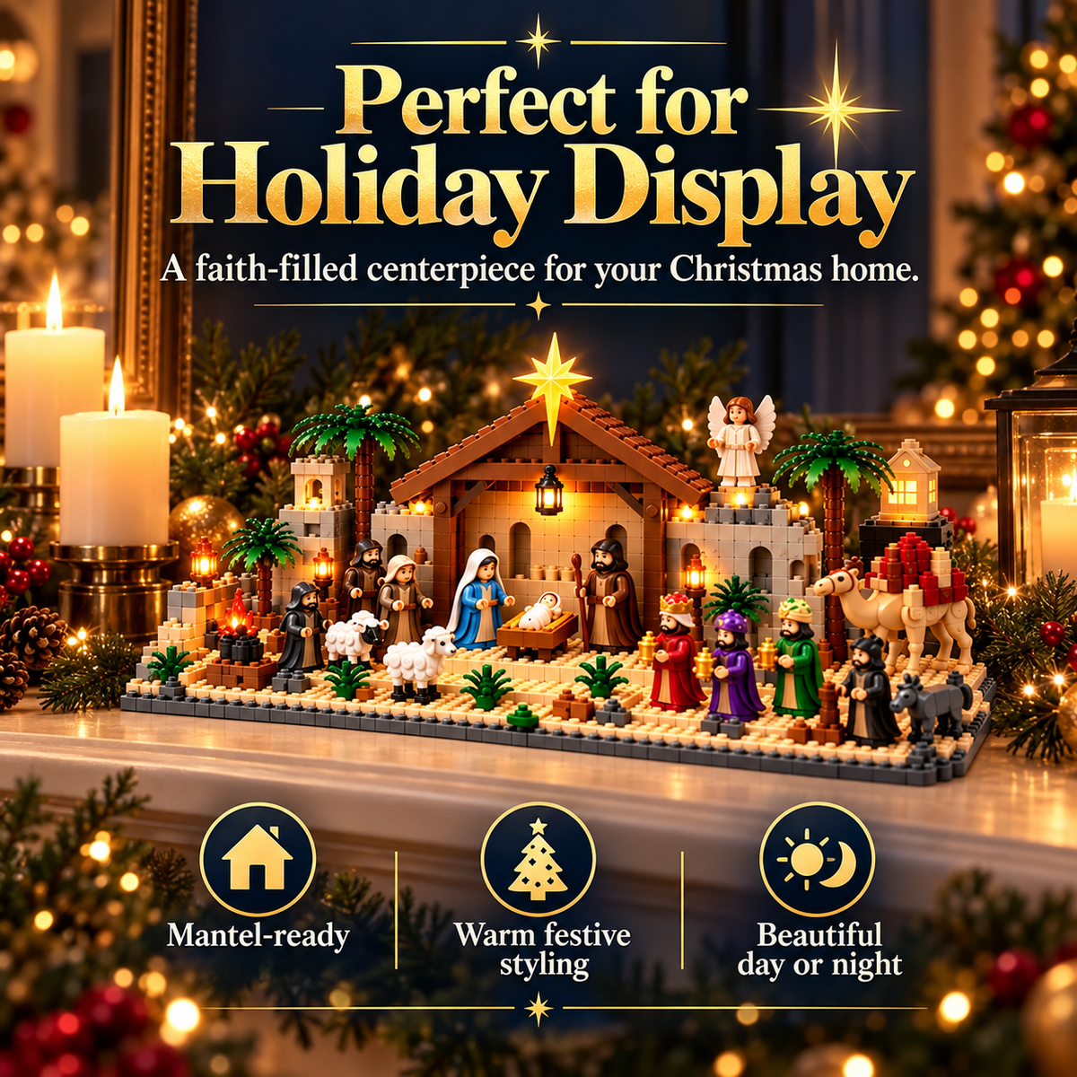 ✝️🧱 24-Day Buildable Nativity Advent Calendar – Build the Christmas Story