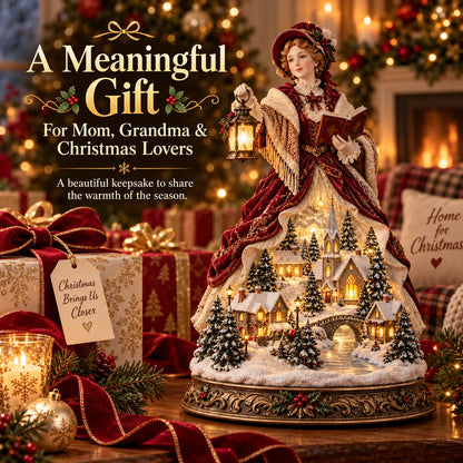 🔥 Last Day 49% OFF |✨🎶 Christmas Carol Belle™ | Victorian Lighted Tabletop Figurine