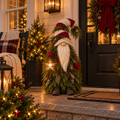 🎄✨ Star of the Evergreen Woods | Lighted Christmas Gnome Decor