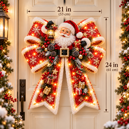 🎀✨ Bow of Christmas Light | Glowing Holiday Door Decor