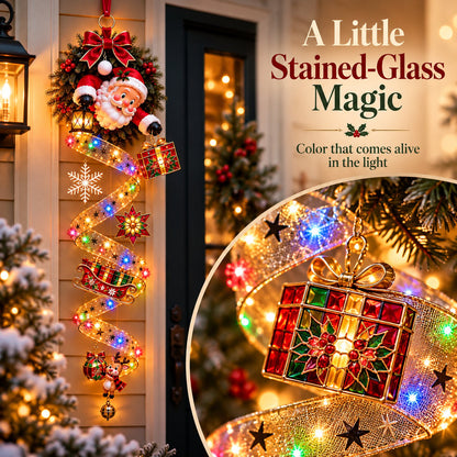 🎄✨ Noel Glasslight™ | Stained-Glass Christmas Door Hanging Decor