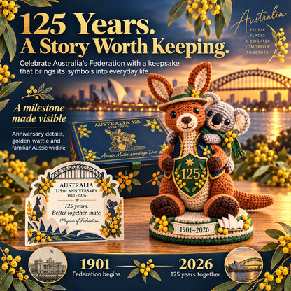 ⏳🇦🇺 Last Day 49% OFF | Australia 125™ – 3D Crochet Anniversary Keepsake 🎁