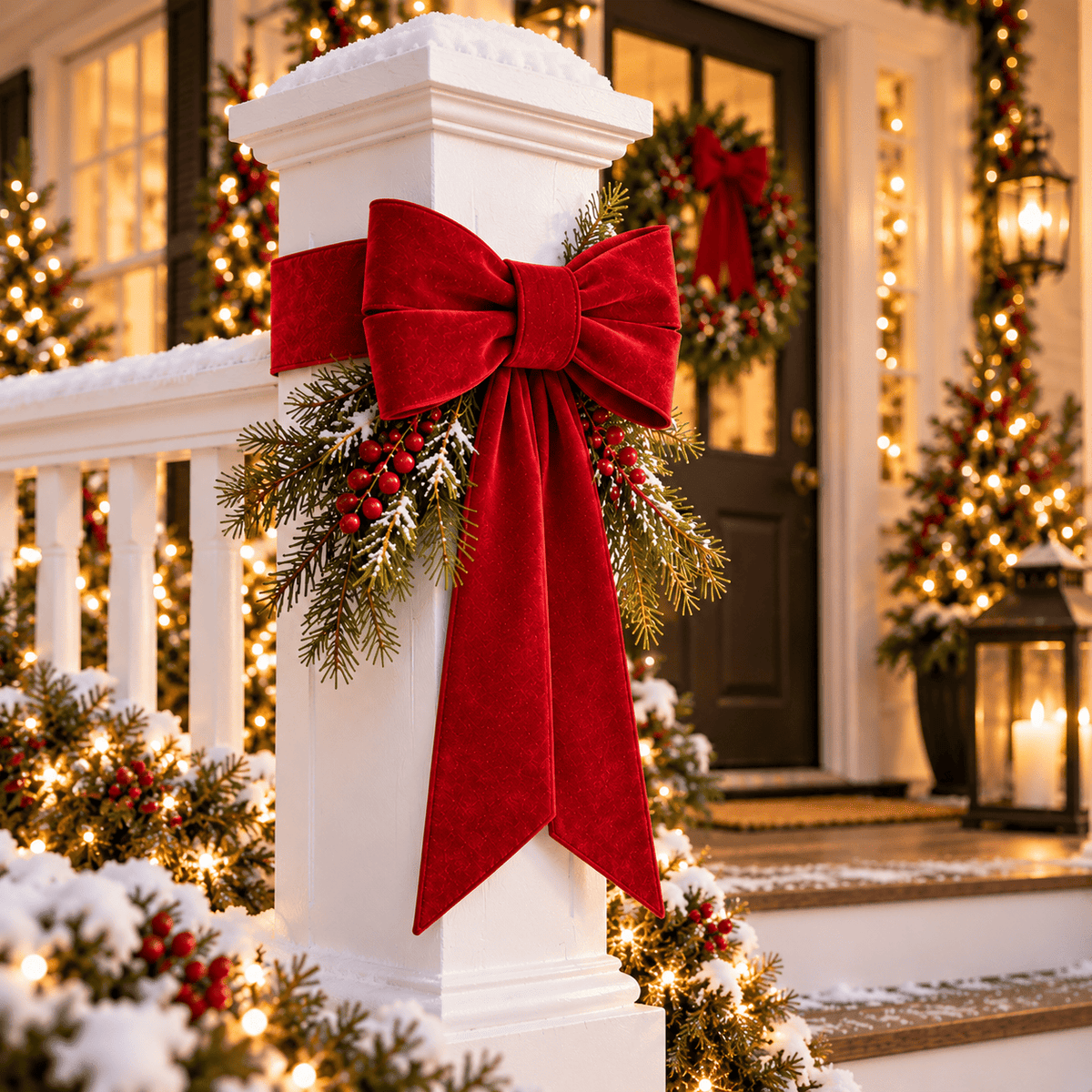 ❤️🏡Christmas Porch Bow Decorations