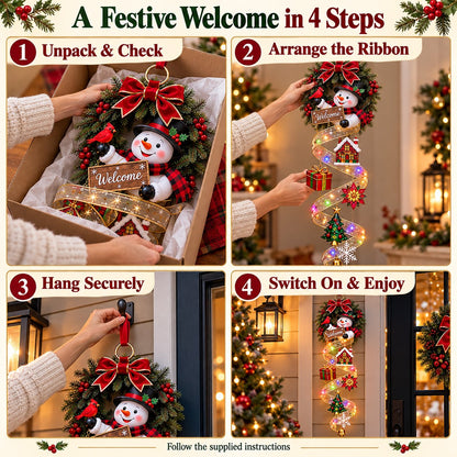 🎄✨ Noel Glasslight™ | Stained-Glass Christmas Door Hanging Decor