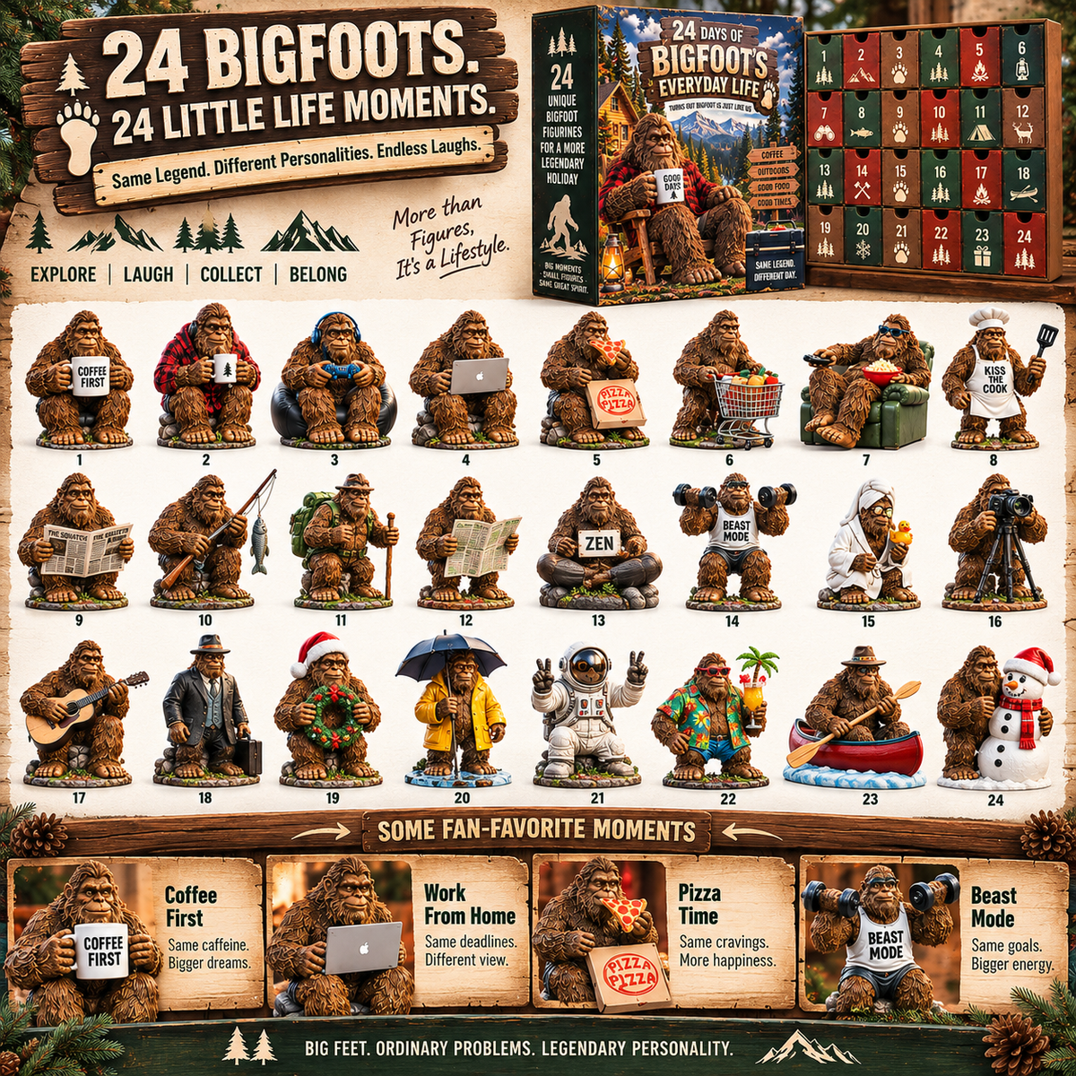 🔥🐾 Bigfoot, Just Like Us | 24 Days of Everyday Sasquatch Life