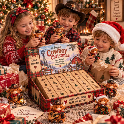 🐮🎄 24 Days of Cowboy Christmas – Highland Cow Advent Calendar