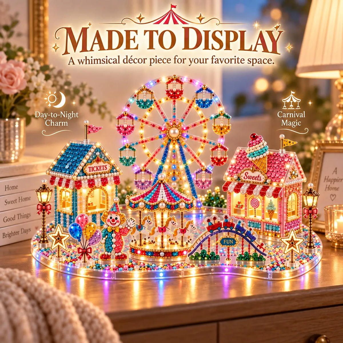 🎄💎 Build-Your-Own 3D Christmas Village – Gem Art DIY Kit