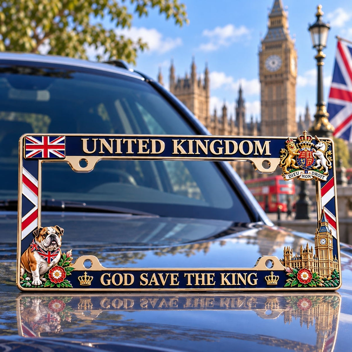 👑 God Save the King | UK Commemorative Plate Frame 🇬🇧