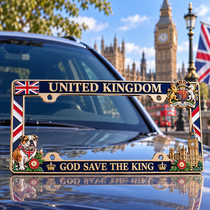 👑 God Save the King | UK Commemorative Plate Frame 🇬🇧