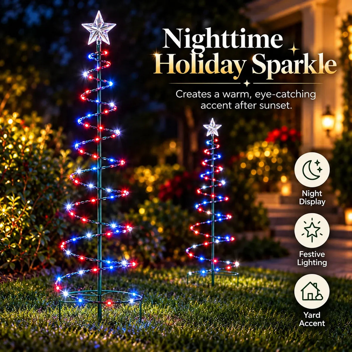 🎄✨ Starlight Spiral Christmas Tree