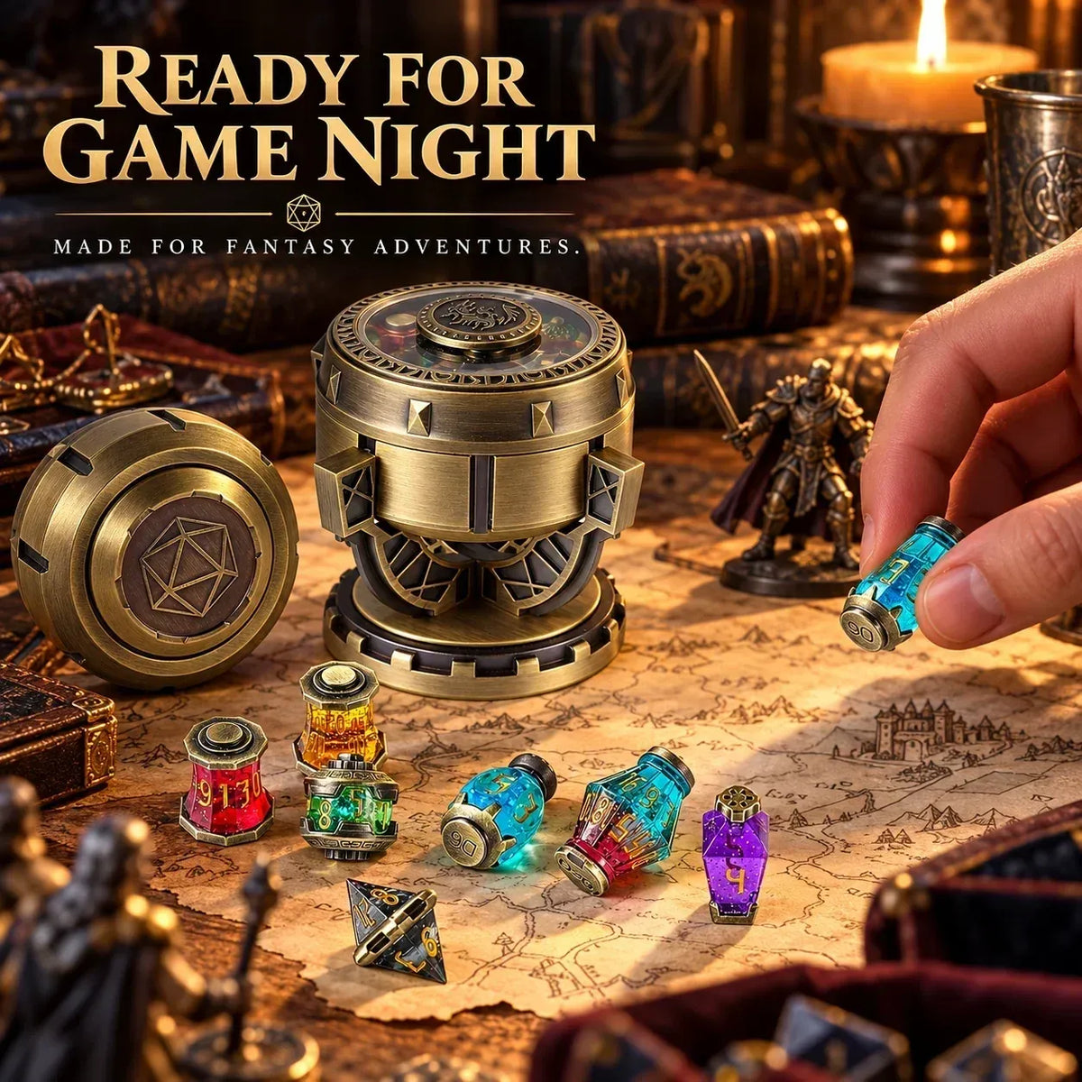 🎲🐉2026 DND Dice Set Alchemist’s Metallic Elixir Metal Dice Set(✨Buy 2 Free Shipping)