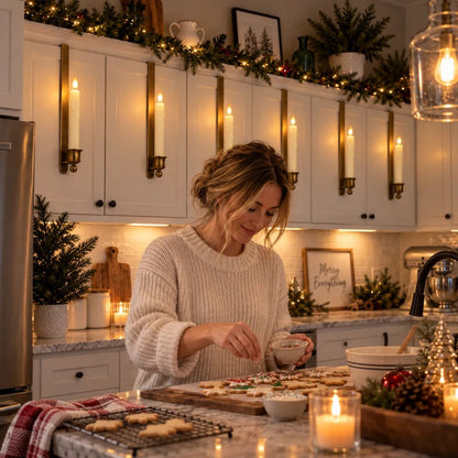 🕯️✨ BrassGlow Trio™ | 3-Pack Vintage Cabinet Candles with Remote