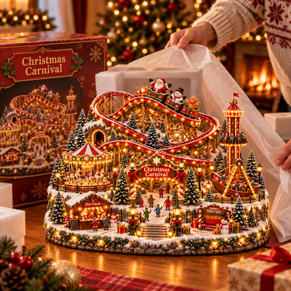 🔥Last Day 50%🎢🎄 Christmas Carnival Village™ | Animated Lighted Holiday Scene