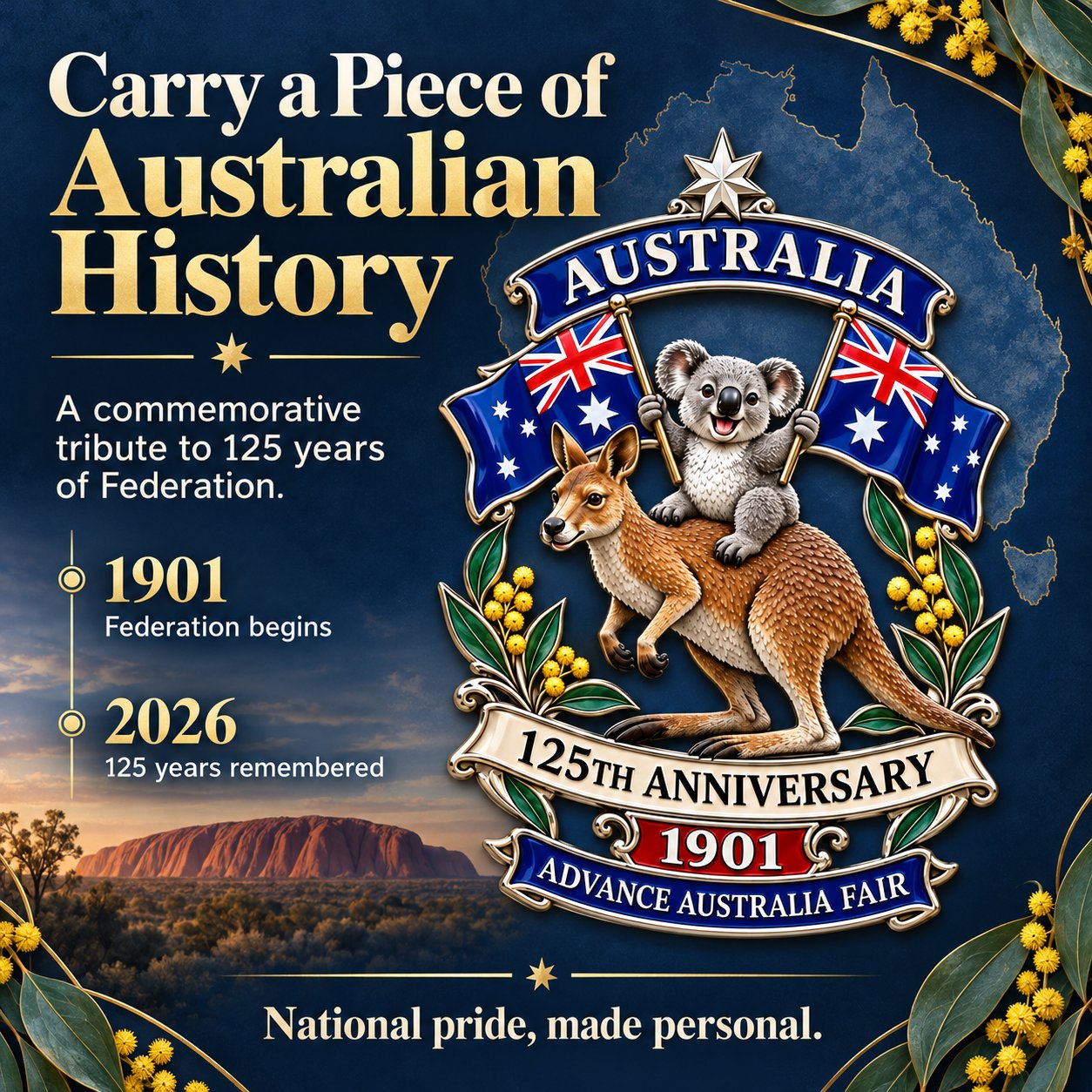 Australia Federation 125th anniversary heritage design