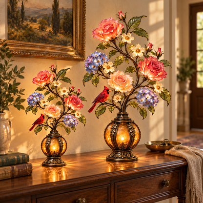✨ Everlasting Garden™ | Lighted Rose & Cardinal Decor