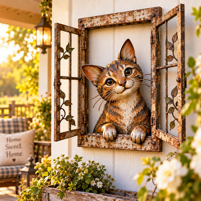 🌿 Who’s Peeking In? | Rustic Woodland Animal Wall Art