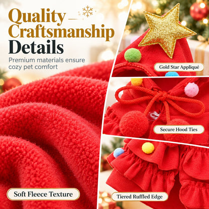 🐶✨ Festive Tree Pet Cape – Cute Christmas Costume for Dogs & Cats
