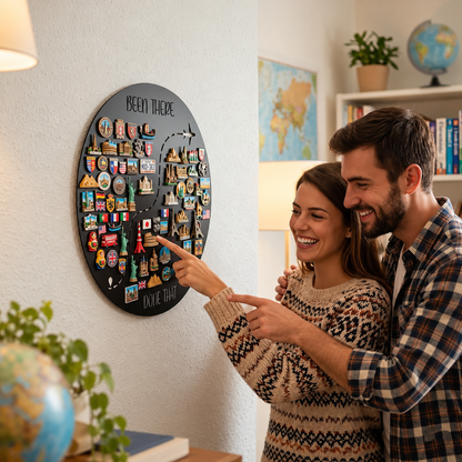 ✈️🌍 Been There, Done That™ | Travel Magnet Memory Wall for Souvenirs & Adventures