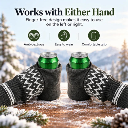 🎁Beer Mitten Gloves – Insulated Knit Drink Holder, 2PCS Set