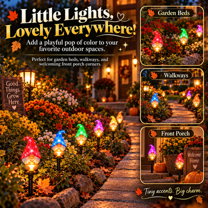 🔥 Last Day 50% OFF ✨🌈 Enchanted Gnome Lights™ | Colorful Garden Stakes