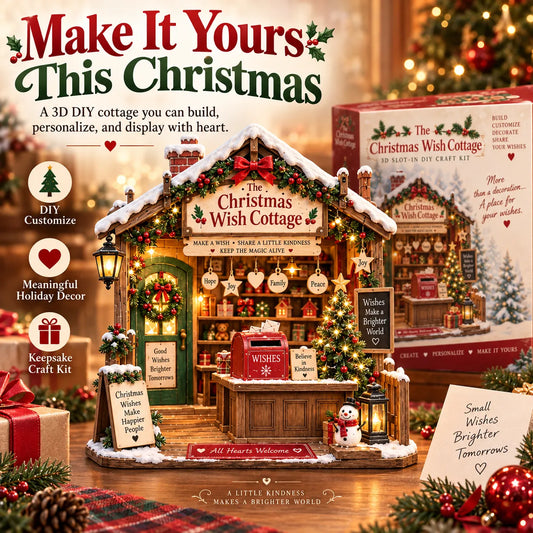 🎄🏡 Christmas Wishes Hideaway™ | DIY 3D Christmas Cottage Kit