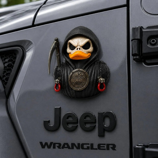 💀🦆 Jeep 85th Anniversary Reaper Duck Magnet – Halloween Edition
