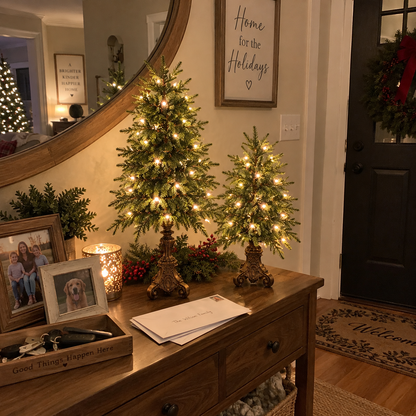 🎄 Vintage Christmas Forest | Tabletop Tree Collection