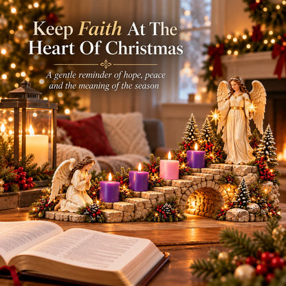 ✨👼Angel Advent Stairway Candle Display