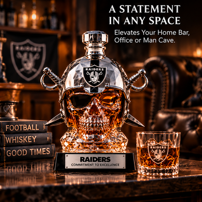 💀🏈 Skull Helmet Whiskey Decanter – Helmet Whiskey Decanter