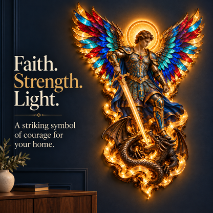 🙏✨ Rainbow-Winged Praying Angel Wall Light | A Little Heaven at Home