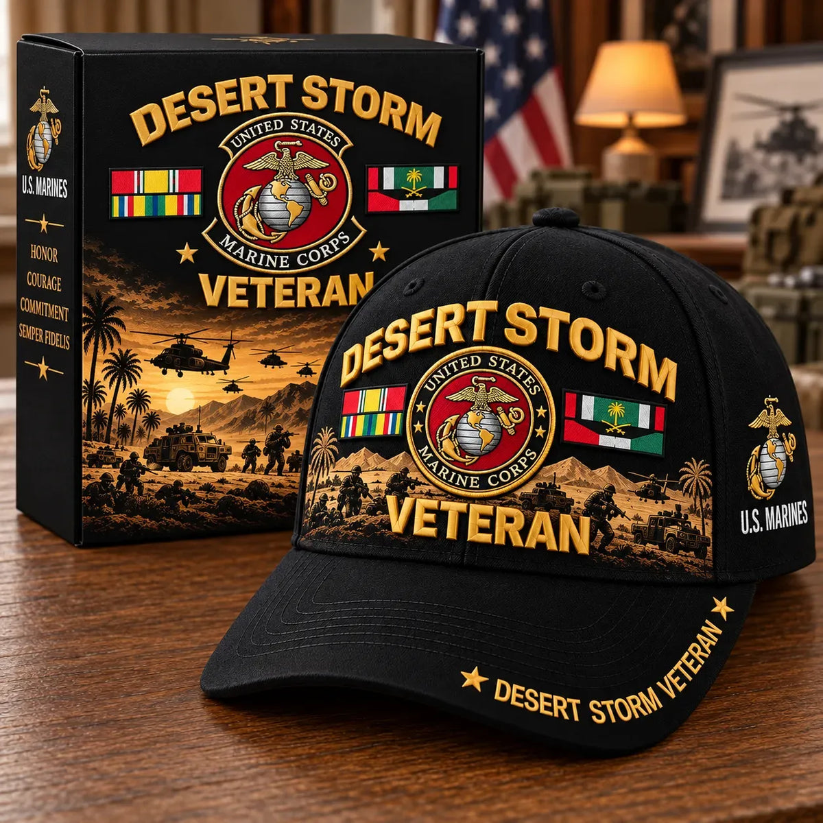 🎖️ Desert Storm 35th Anniversary Veteran Cap | Honoring Your Service & Pride 1991–2026