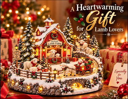 🐑🎄 Christmas Lamb Farm Village™ | Lighted & Animated Holiday Farm Scene
