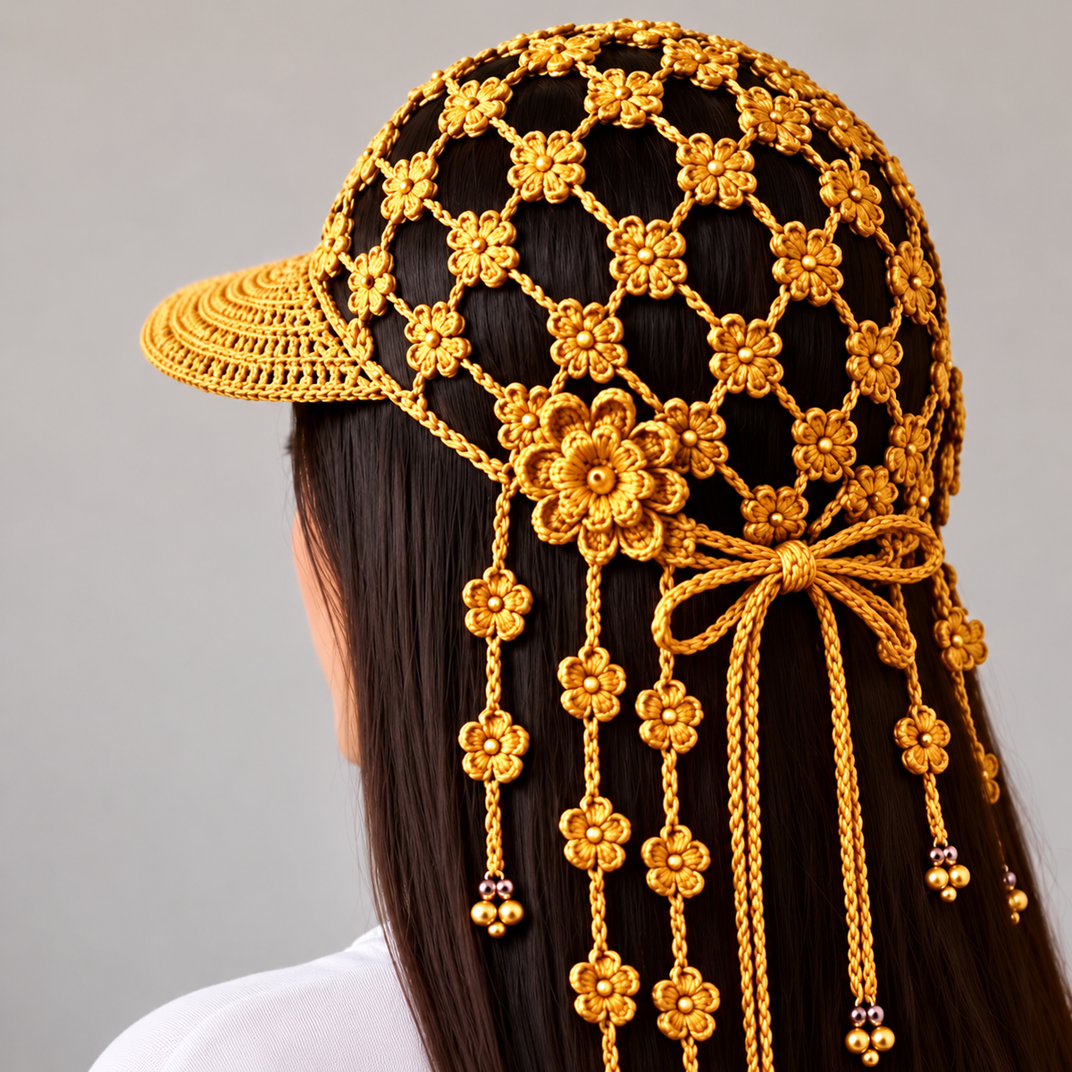 🍂🧶 Handmade Crochet Garden Cap – Floral & Woodland Collection