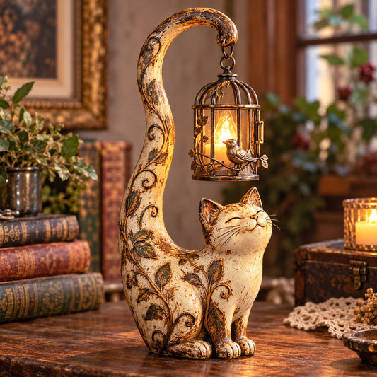 🐈‍⬛ Cozy Cat Lantern Sculpture ✨ A Little Light With Heart