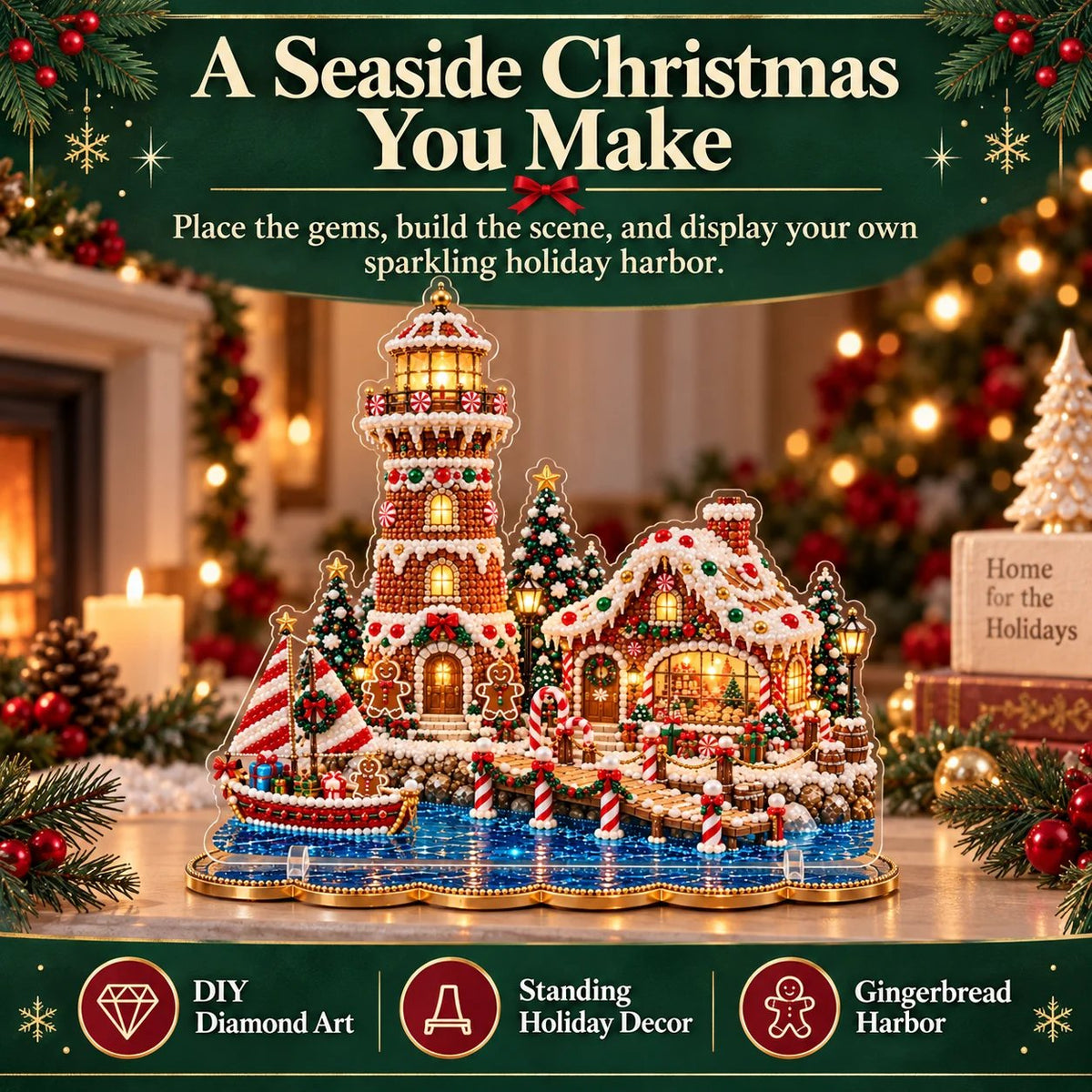 ✨🗼 Pearl Lighthouse Christmas™ | Premium Diamond Painting Art Kit