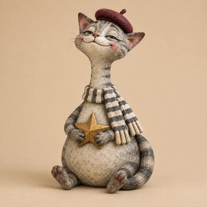 🐱The Christmas Cat Society™ – Whimsical Hand-Painted Holiday Cat Figurine Collection
