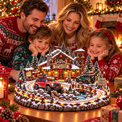 🎅⛽ Christmas at the Old Gas Station | Vintage Holiday Village Collectible 🎄