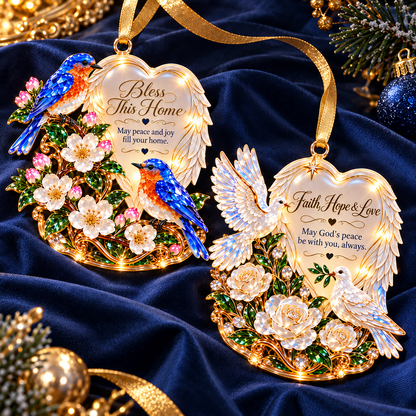 ❤️ Heavenly Hearts™ | 6 Inspirational Angel Wing Christmas Ornaments