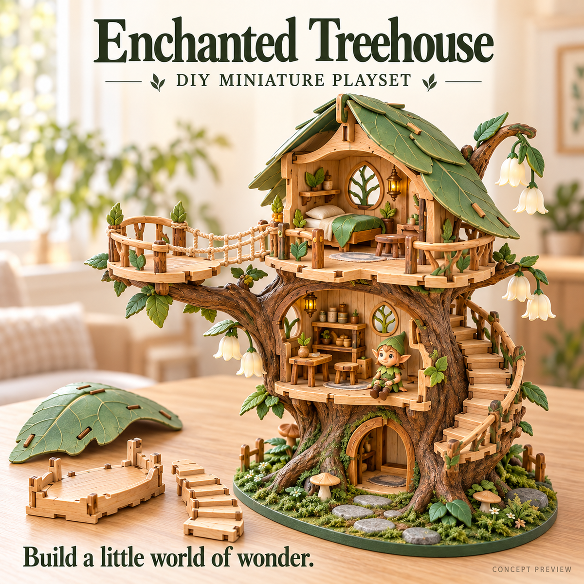 🔥 LAST DAY 49% OFF | ✨ Enchanted Treehouse™ – DIY Miniature Fairy House Kit